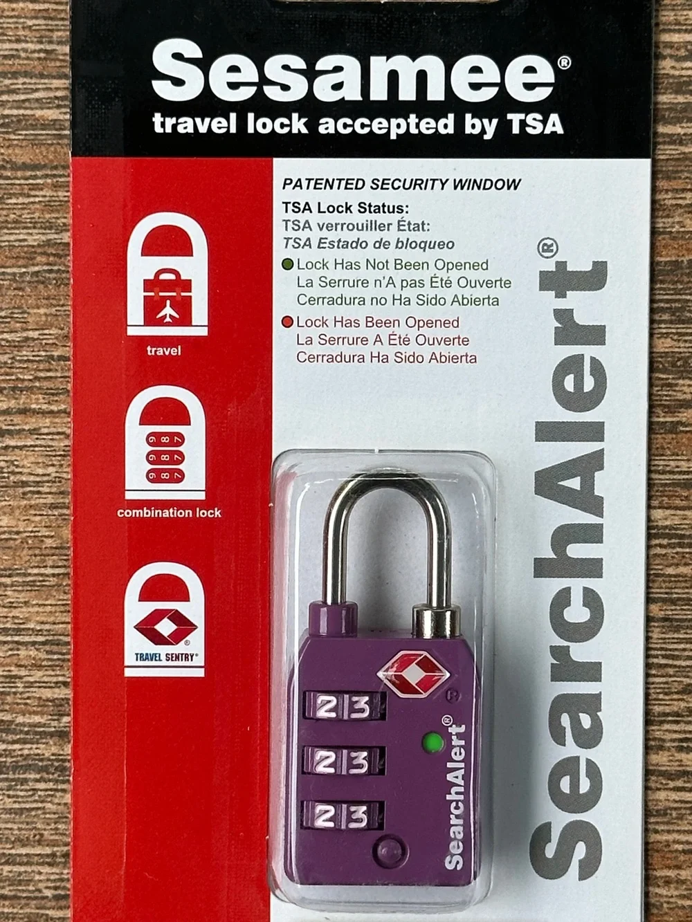 6 Pack for $12 TSA-Approved Purple Travel Combination Lock in with SearchAlert